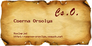 Cserna Orsolya névjegykártya