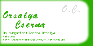 orsolya cserna business card